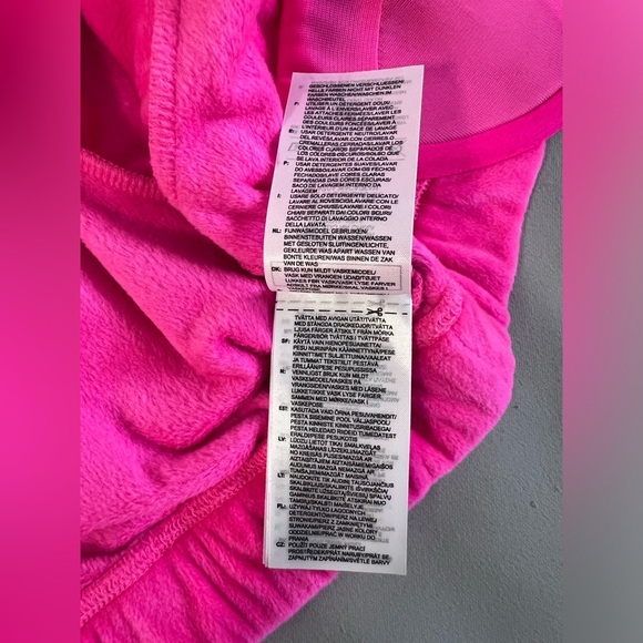 Adidas X Jeremy Scott‎ cropped Velour Track Jacket Neon Pink Sz Medium - Picture 12 of 14